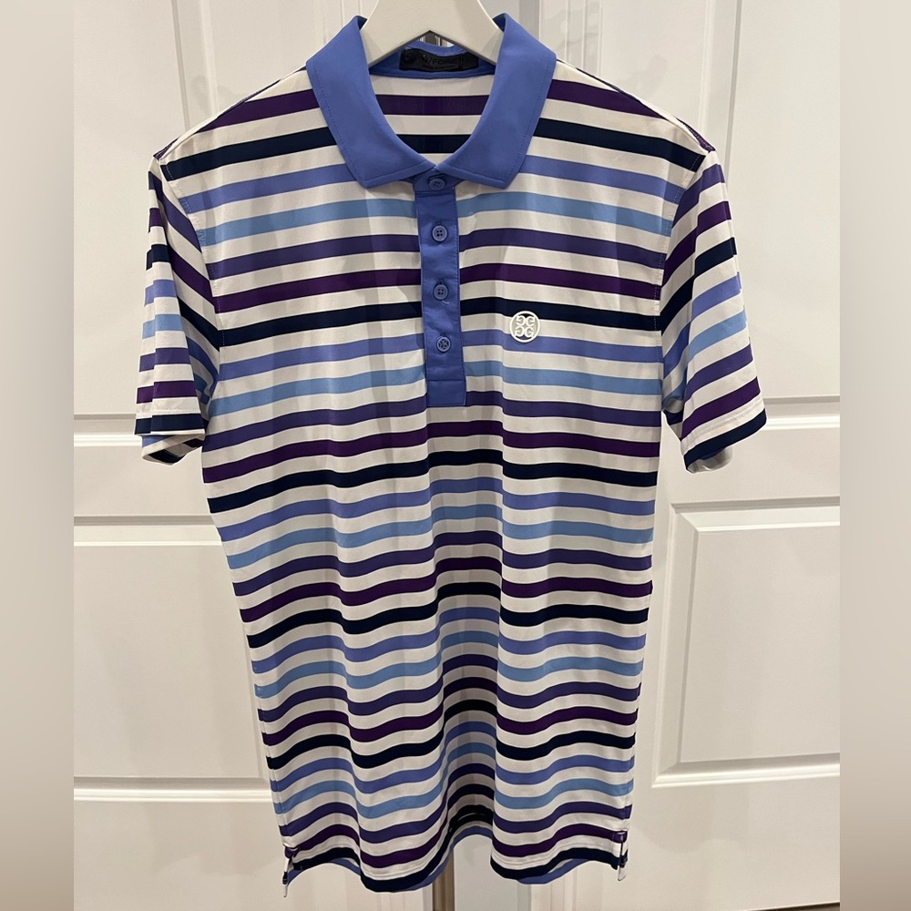 G/Fore Öviinbyrd logo Striped Polo tech performance fabric size Small